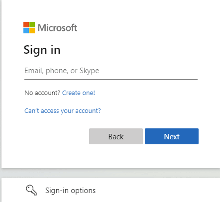 Microsoft Modern Authentication Sign In